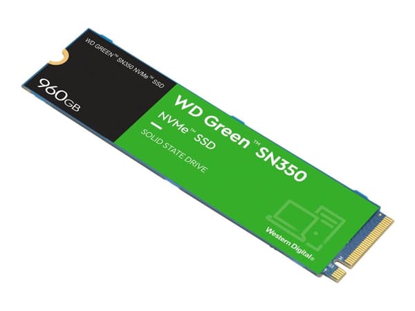 WD Green SN350 NVMe SSD WDS960G2G0C - SSD - 960 GB - inbyggd - M.2 2280 - PCIe 3.0 x4 (NVMe)