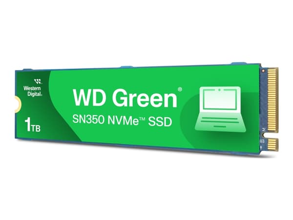 WD Green SN350 NVMe SSD WDS100T3G0C - SSD - 1 TB - inbyggd - M.2 2280 - PCIe 3.0 x4 (NVMe)