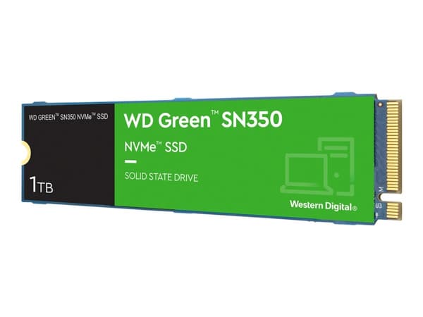 WD Green SN350 NVMe SSD WDS100T3G0C - SSD - 1 TB - inbyggd - M.2 2280 - PCIe 3.0 x4 (NVMe)