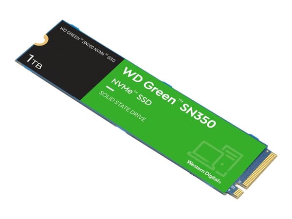 WD Green SN350 NVMe SSD WDS100T3G0C - SSD - 1 TB - inbyggd - M.2 2280 - PCIe 3.0 x4 (NVMe)