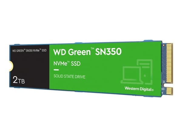 WD Green SN350 NVMe SSD WDS200T3G0C - SSD - 2 TB - inbyggd - M.2 2280 - PCIe 3.0 x4 (NVMe)