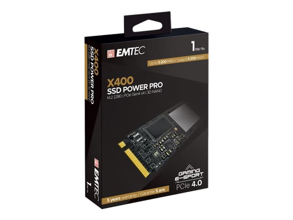 EMTEC Power Pro X400 - SSD - 1 TB - intern - M.2 2280 - PCIe 4.0 x4 (NVMe)