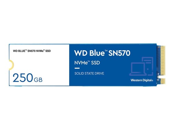 WD Blue SN570 NVMe SSD WDS250G3B0C - SSD - 250 GB - inbyggd - M.2 2280 - PCIe 3.0 x4 (NVMe)