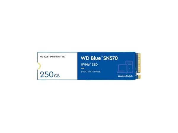 WD Blue SN570 NVMe SSD WDS250G3B0C - SSD - 250 GB - inbyggd - M.2 2280 - PCIe 3.0 x4 (NVMe)