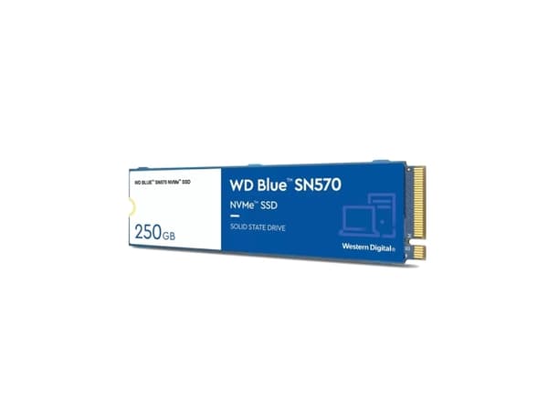 WD Blue SN570 NVMe SSD WDS250G3B0C - SSD - 250 GB - inbyggd - M.2 2280 - PCIe 3.0 x4 (NVMe)