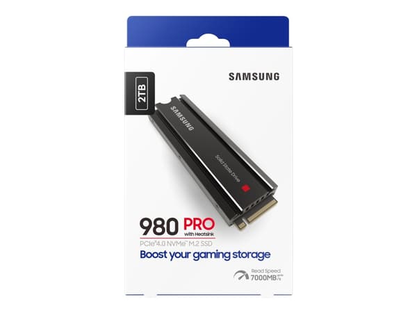 Samsung 980 PRO MZ-V8P2T0CW - SSD - kryptert - 2 TB - intern - M.2 2280 - PCIe 4.0 x4 (NVMe) - buffer: 2 GB - 256-bit AES - TCG Opal Encryption 2.0