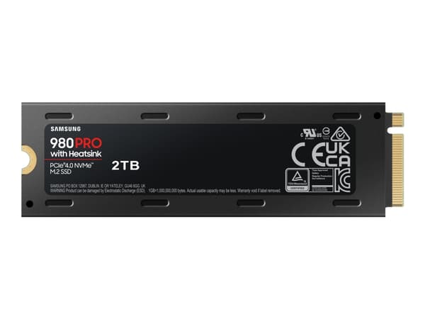 Samsung 980 PRO MZ-V8P2T0CW - SSD - kryptert - 2 TB - intern - M.2 2280 - PCIe 4.0 x4 (NVMe) - buffer: 2 GB - 256-bit AES - TCG Opal Encryption 2.0