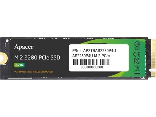 Apacer AS2280P4U - SSD - 256 GB - sisäinen - M.2 2280 - PCIe 3.0 x4 (NVMe)