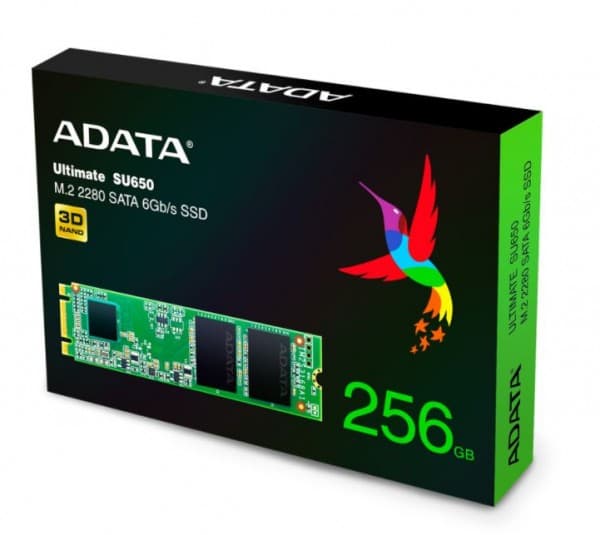 ADATA Ultimate SU650 - SSD - 256 GB - inbyggd - M.2 2280 - SATA 6Gb/s