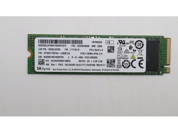 Lenovo SSD M.2 PCIe NVMe FRU SSD 1TB RoHS SK Hynix M.2