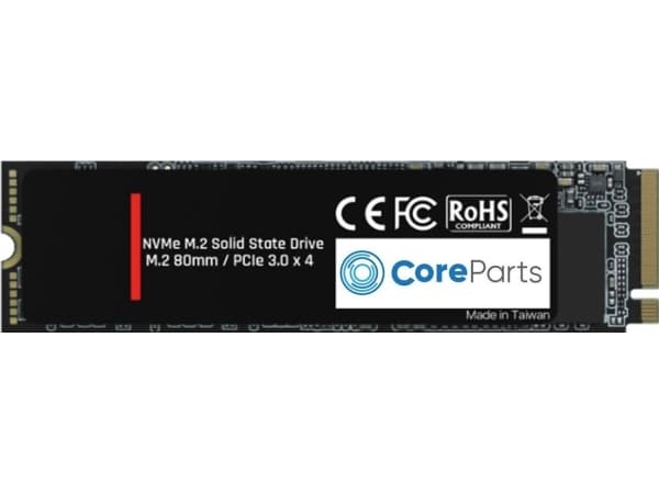 CoreParts - SSD - 1 TB - 3D NAND, TLC, 2044/1800 Read/Write (MB/S), Bulk Packaging (plastic bag) - inbyggd - M.2 2280 - PCIe 3.0 x4 (NVMe)