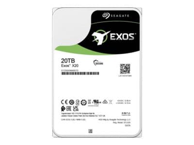 Seagate Exos X20 ST20000NM007D - Hårddisk - 20 TB - inbyggd - SATA 6Gb/s - 7200 rpm - buffert: 256 MB