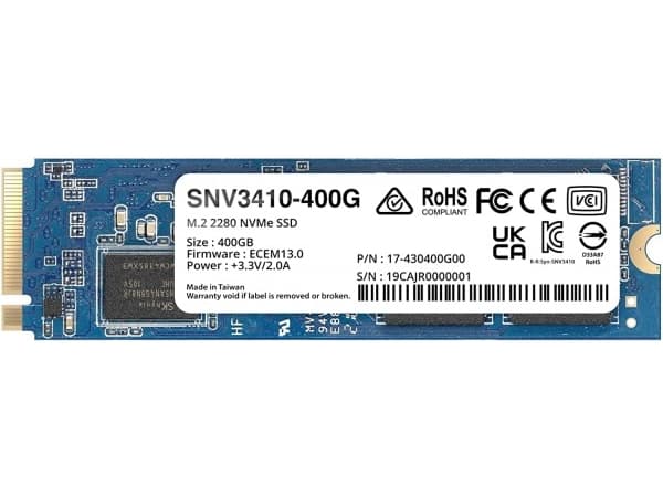 Synology SNV3410 - SSD - 400 GB - inbyggd - M.2 2280 - PCIe 3.0 x4 (NVMe)
