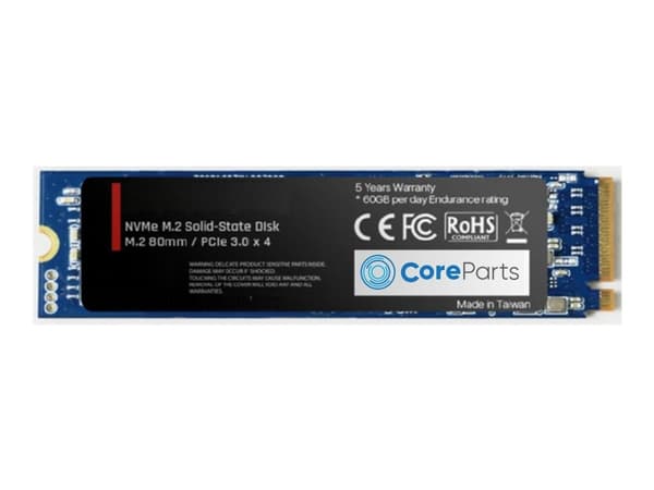 CoreParts - SSD - 2 TB - 3D NAND, TLC, 5100/4600 read/write (MB/S), bulk packaging (plastic bag) - intern - M.2 2280 - PCIe 4.0 (NVMe)
