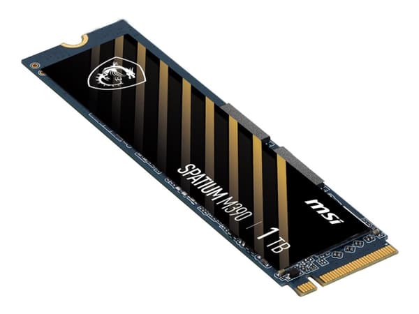 MSI SPATIUM M390 - SSD - kryptert - 1 TB - intern - M.2 2280 - PCIe 3.0 x4 (NVMe) - 256-bit AES