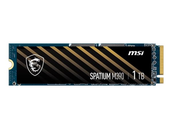 MSI SPATIUM M390 - SSD - kryptert - 1 TB - intern - M.2 2280 - PCIe 3.0 x4 (NVMe) - 256-bit AES