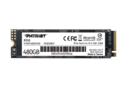 Patriot P310 - SSD - 480 GB - intern - M.2 2280 - PCIe 3.0 x4 (NVMe)