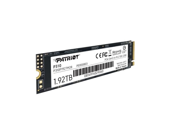 Patriot P310 - SSD - 1.92 TB - inbyggd - M.2 2280 - PCIe 3.0 x4 (NVMe)
