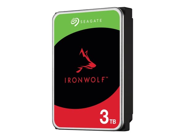 Seagate IronWolf ST3000VN006 - Hårddisk - 3 TB - intern - SATA 6Gb/s - 5400 rpm - buffert: 256 MB - med 3 års Seagate Rescue Data Recovery