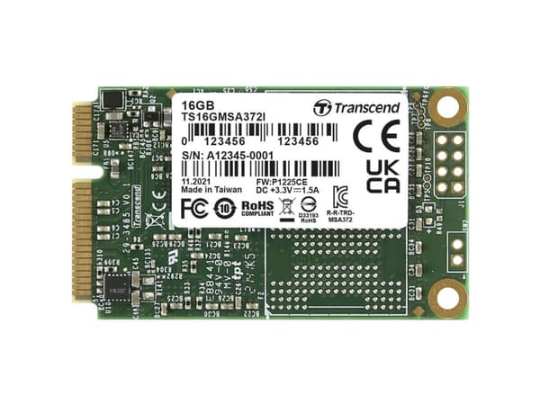 Transcend MSA372I, 16 GB, mSATA, 550 MB/s, 6 Gbit/s