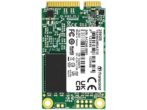 Transcend MSA372I, 256 GB, mSATA, 550 MB/s, 6 Gbit/s
