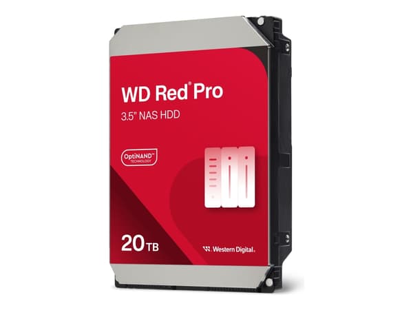 WD Red Pro WD201KFGX - Hårddisk - 20 TB - intern - 3,5" - SATA 6Gb/s - 7200 rpm - buffert: 512 MB