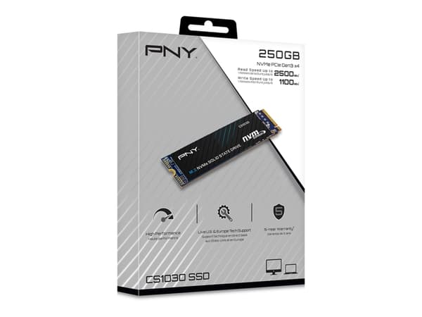 PNY CS1030 - SSD - 250 GB - intern - M.2 2280 - PCIe 3.0 x4 (NVMe)