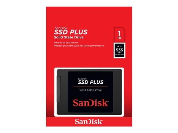 SanDisk SSD PLUS - SSD - 1 TB - inbyggd - 2.5" - SATA 6Gb/s