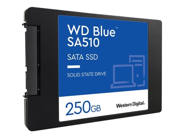 WD Blue SA510 WDS250G3B0A - SSD - 250 GB - inbyggd - 2.5" - SATA 6Gb/s - blå