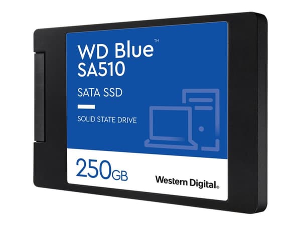 WD Blue SA510 WDS250G3B0A - SSD - 250 GB - inbyggd - 2.5" - SATA 6Gb/s - blå