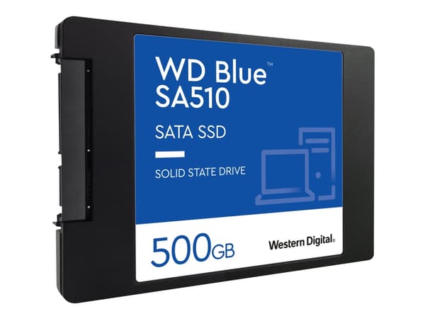 WD Blue SA510 WDS500G3B0A - SSD - 500 GB - intern - 2.5" - SATA 6Gb/s - blå