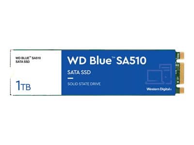 WD Blue SA510 WDS100T3B0B - SSD - 1 TB - inbyggd - M.2 2280 - SATA 6Gb/s - blå