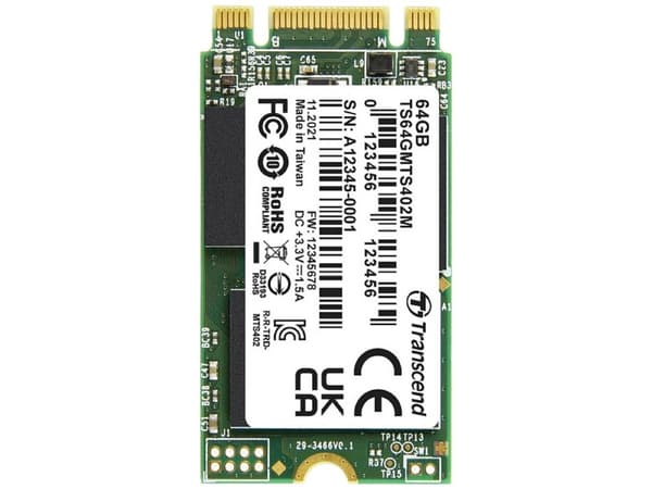 Transcend MTS402M, 64 GB, M.2, 6 Gbit/s