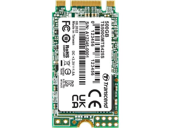 Transcend MTS425S - SSD - 500 GB - inbyggd - M.2 2242 - SATA 6Gb/s