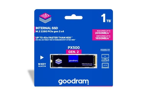 GOODRAM PX500 Gen.2 - SSD - 512 GB - inbyggd - M.2 2280 - PCIe 3.0 x4 (NVMe)