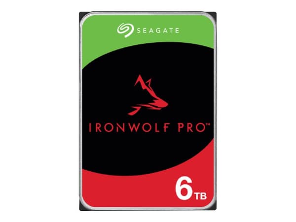 Seagate IronWolf Pro ST6000NT001 - Hårddisk - 6 TB - intern - 3,5" - SATA 6Gb/s - 7200 rpm - buffert: 256 MB - med 3 års Seagate Rescue Data Recovery