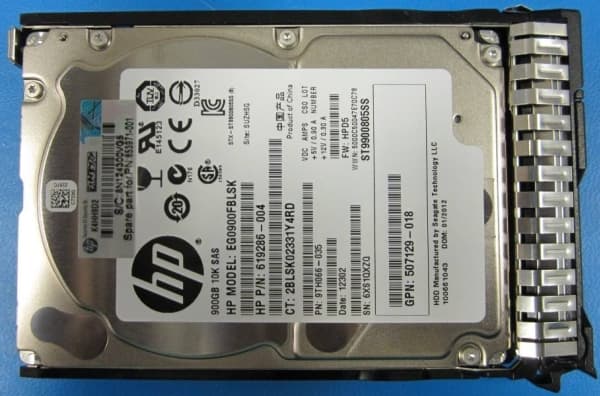 HP 900GB hot-plug dual-port SAS HDD, 900 GB, 10000 RPM, 2.5", SAS