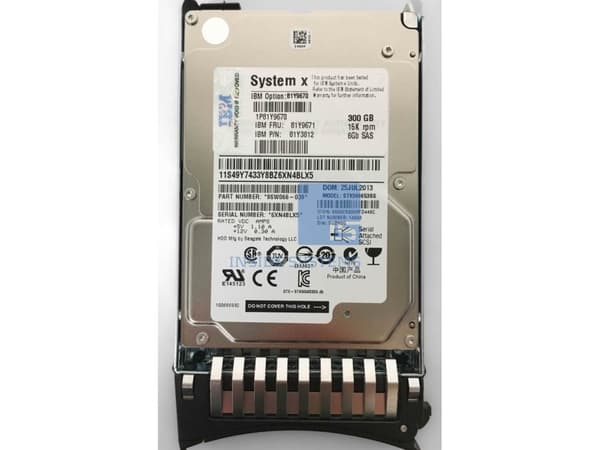 Lenovo 300 GB 6 Gbps SAS 2,5" HS, 2,5", 300 GB, 15000 rpm