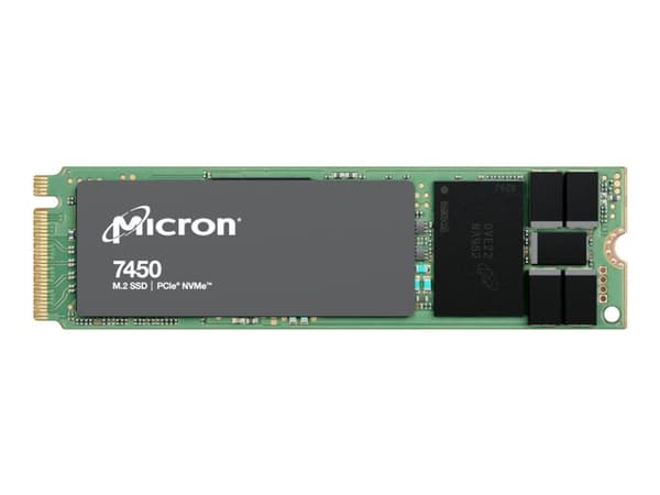 Micron 7450 PRO - SSD - Företag, läsningsintensivt - 960 GB - inbyggd - M.2 2280 - PCIe 4.0 x4 (NVMe) - TAA-kompatibel