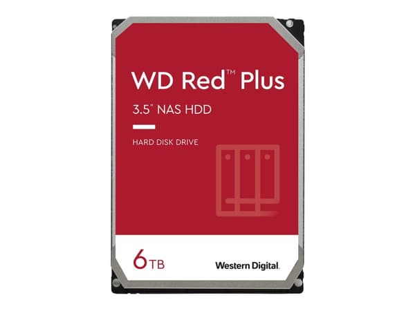 WD Red Plus WD60EFPX - Hårddisk - 6 TB - intern - 3,5"