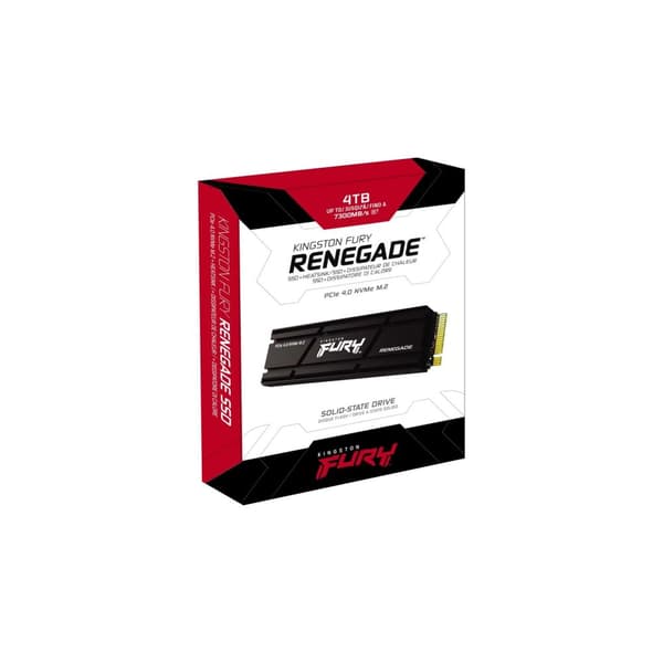 Kingston | FURY Renegade - SSD - 4TB - intern - M.2 2280 - PCIe 4.0 x4 (NVMe) | Integreret kjøleribbe