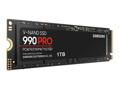 Samsung 990 PRO MZ-V9P1T0BW - SSD - kryptert - 1 TB - intern - M.2 2280 - PCIe 4.0 x4 (NVMe) - 256-bit AES - TCG Opal Encryption 2.0
