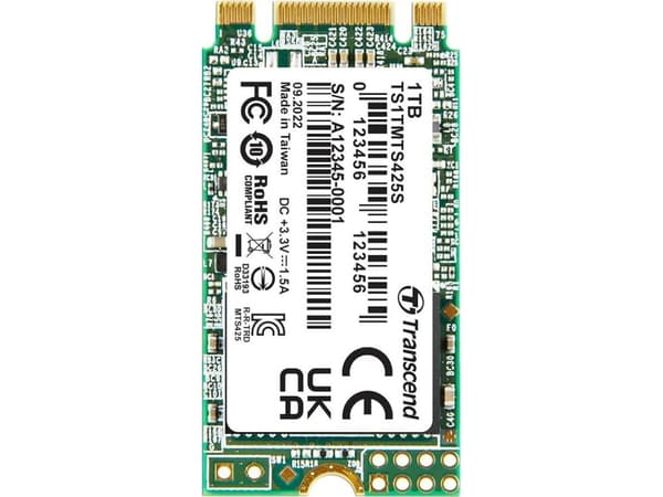 Transcend MTS425S - SSD - 1 TB - inbyggd - M.2 2242 - SATA 6Gb/s