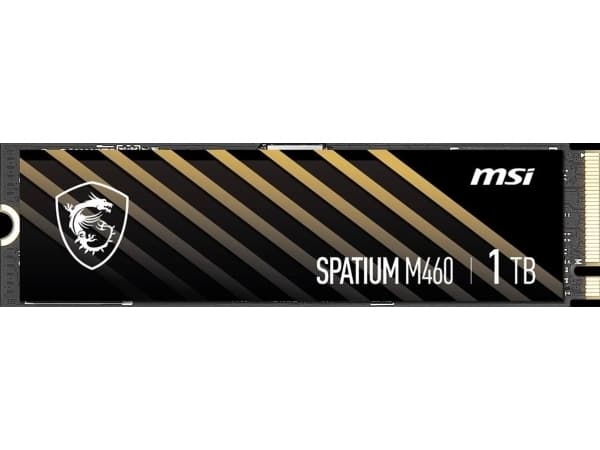 MSI SPATIUM M460 - SSD - krypterat - 1 TB - inbyggd - M.2 2280 - PCIe 4.0 x4 (NVMe)