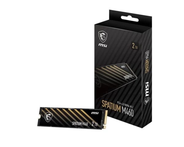 MSI SPATIUM M460 - SSD - krypterat - 1 TB - inbyggd - M.2 2280 - PCIe 4.0 x4 (NVMe)