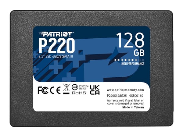 Patriot P220S128G25 P220 SSD, 128 GB 2,5", SATA3, 6 Gbps