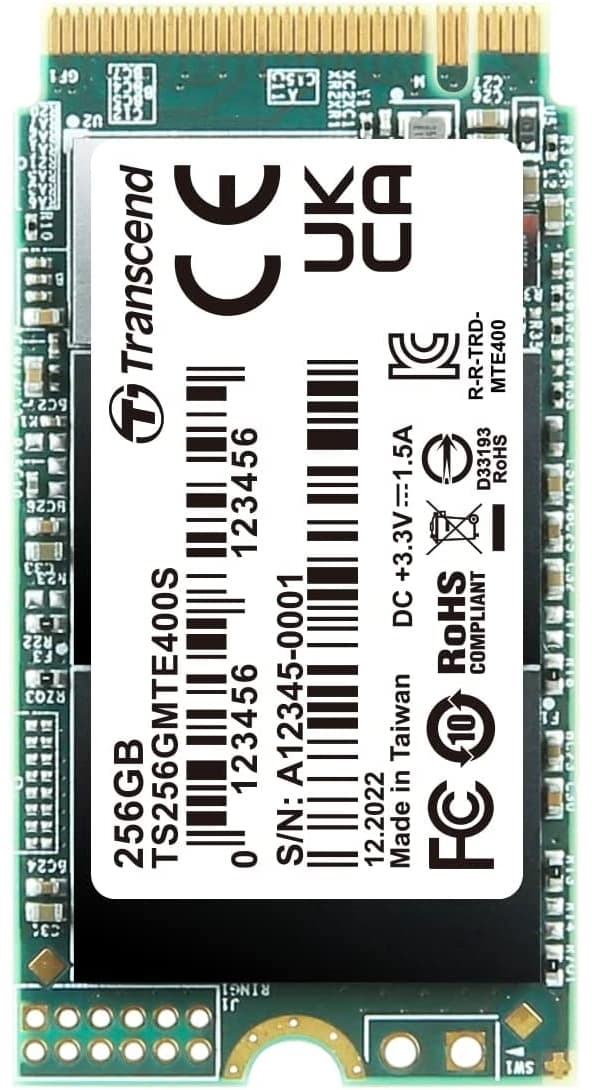 Transcend MTE400S - SSD - 256 GB - intern - M.2 2242 - PCIe 3.0 x4 (NVMe)