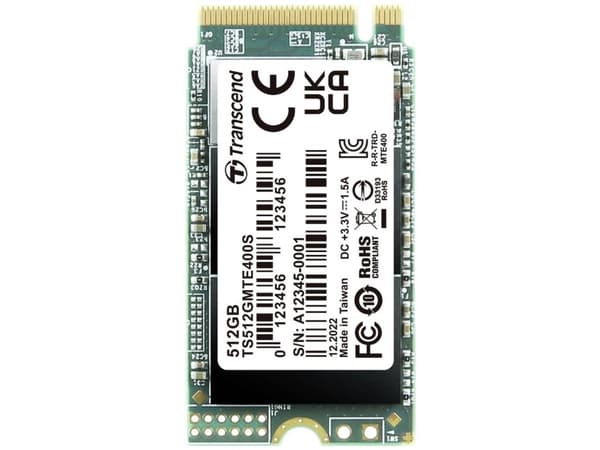 Transcend MTE400S - SSD - 512 GB - inbyggd - M.2 2242 - PCIe 3.0 x4 (NVMe)