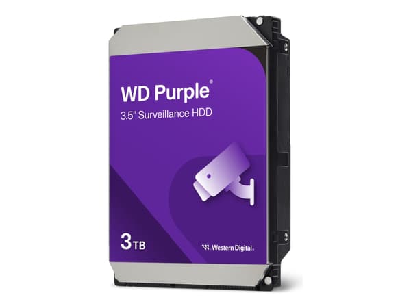 WD Purple WD33PURZ - Harddisk - 3 TB - overvåkning - intern - 3.5" - SATA 6Gb/s - 5400 rpm - buffer: 256 MB