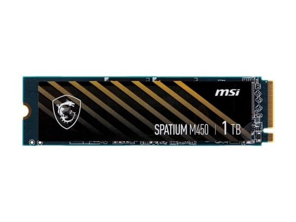 MSI SPATIUM M450 - SSD - kryptert - 1 TB - intern - M.2 2280 - PCIe 4.0 x4 (NVMe)